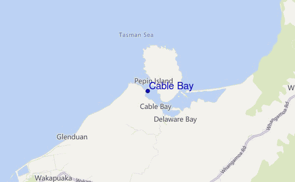 locatiekaart van Cable Bay
