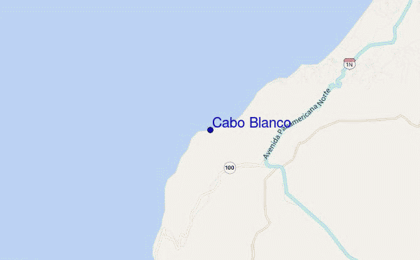 locatiekaart van Cabo Blanco