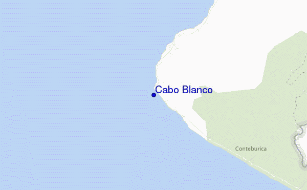 locatiekaart van Cabo Blanco