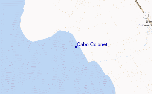 locatiekaart van Cabo Colonet