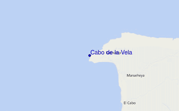 locatiekaart van Cabo de la Vela
