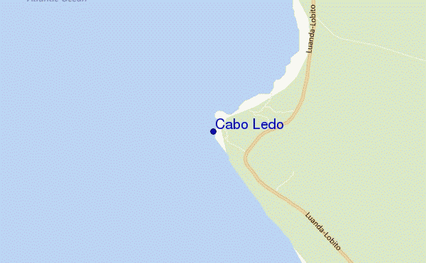 locatiekaart van Cabo Ledo
