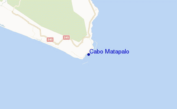 locatiekaart van Cabo Matapalo
