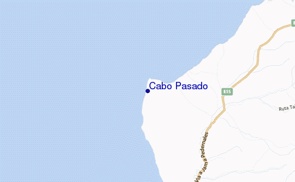 locatiekaart van Cabo Pasado