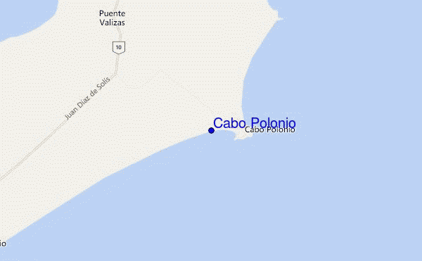 locatiekaart van Cabo Polonio