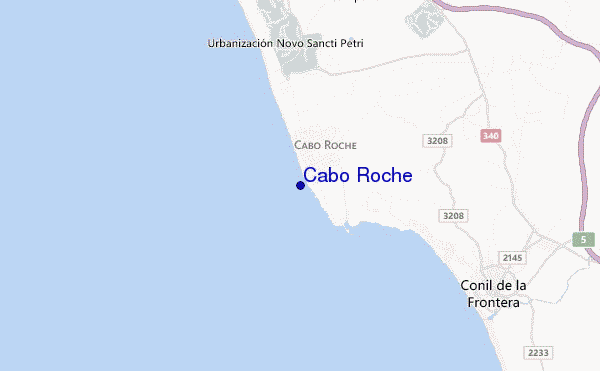 locatiekaart van Cabo Roche