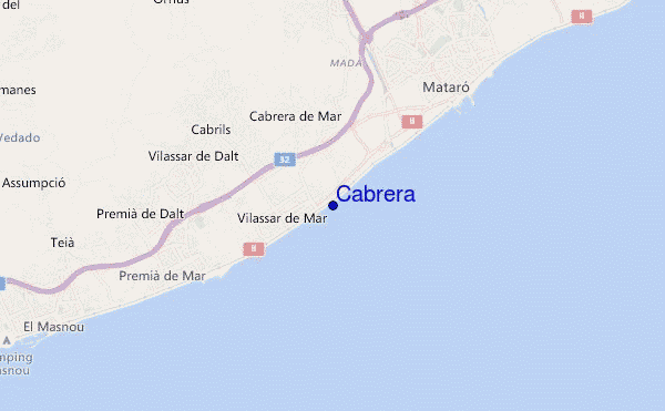 locatiekaart van Cabrera
