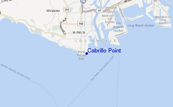locatiekaart van Cabrillo Point