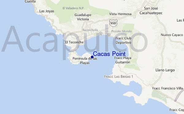 locatiekaart van Cacas Point