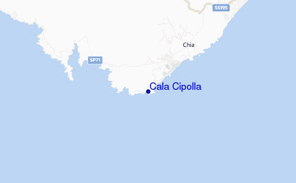 locatiekaart van Cala Cipolla