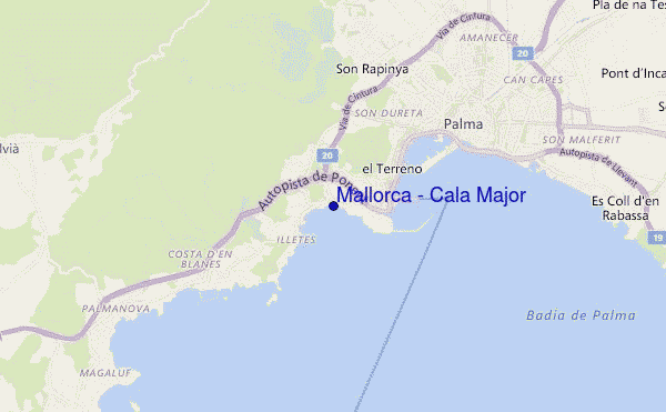 locatiekaart van Mallorca - Cala Major