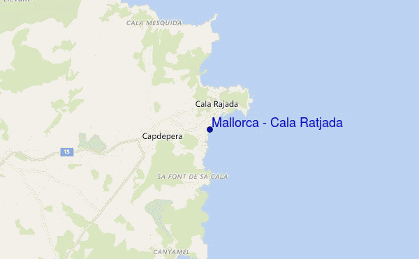 locatiekaart van Mallorca - Cala Ratjada