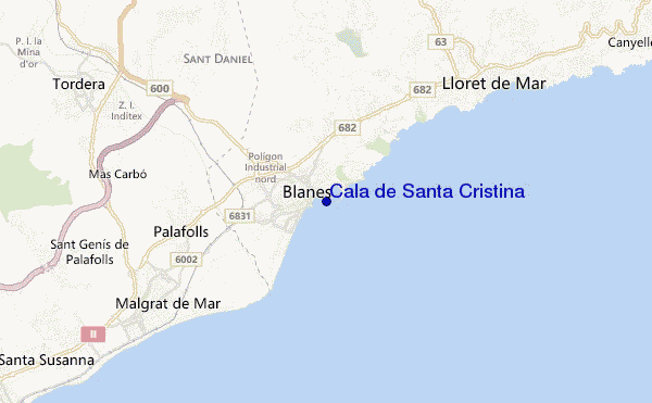 locatiekaart van Cala de Santa Cristina