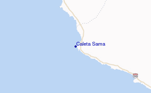 locatiekaart van Caleta Sama