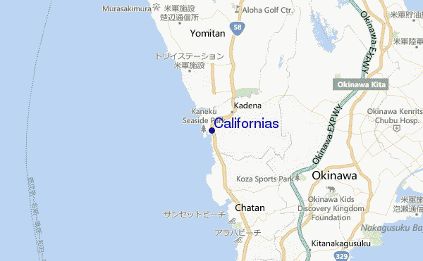 locatiekaart van Californias