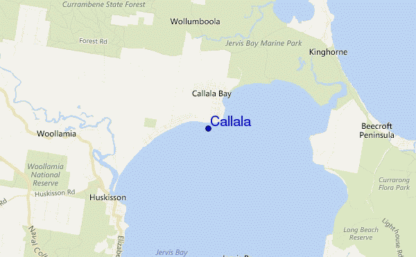 locatiekaart van Callala