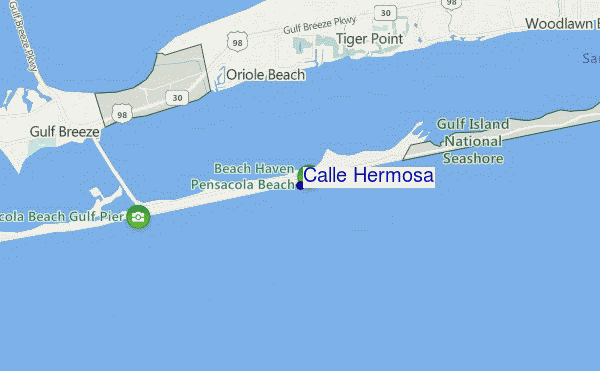 locatiekaart van Calle Hermosa