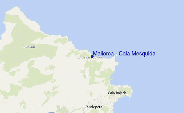 locatiekaart van Mallorca - Cala Mesquida