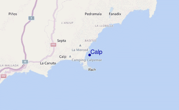 locatiekaart van Calp