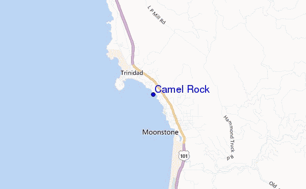locatiekaart van Camel Rock