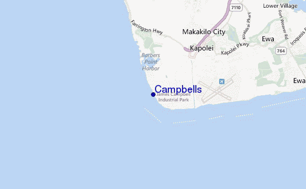 locatiekaart van Campbells