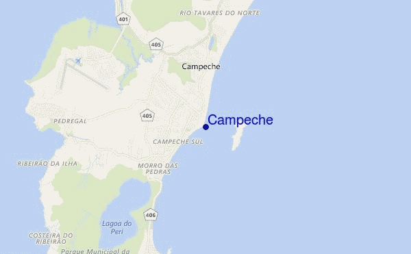 locatiekaart van Campeche