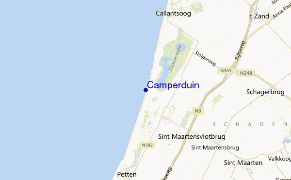 locatiekaart van Camperduin