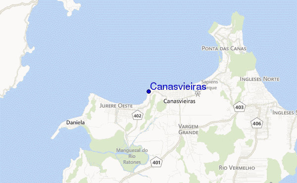 locatiekaart van Canasvieiras