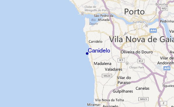 locatiekaart van Canidelo
