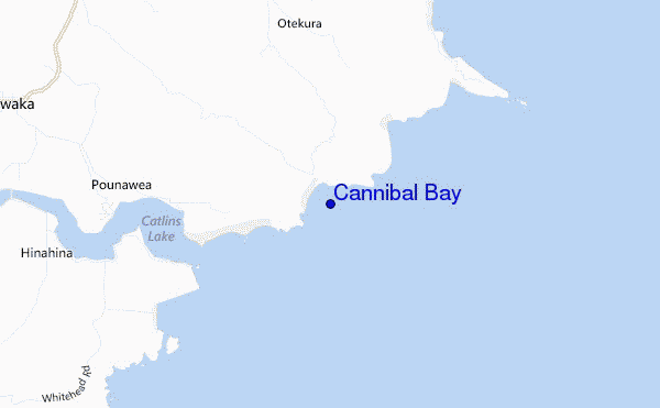 locatiekaart van Cannibal Bay
