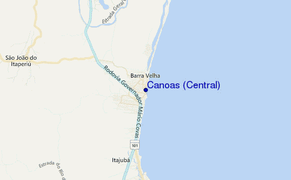 locatiekaart van Canoas (Central)