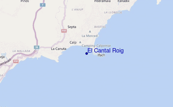 locatiekaart van El Cantal Roig