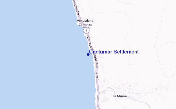 locatiekaart van Cantamar Settlement