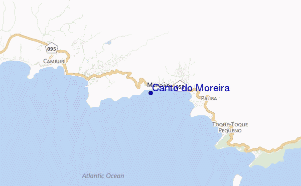 locatiekaart van Canto do Moreira
