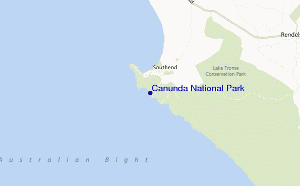 locatiekaart van Canunda National Park