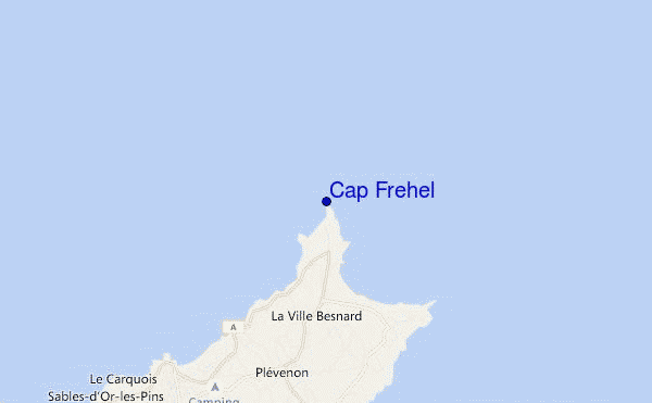 locatiekaart van Cap Frehel