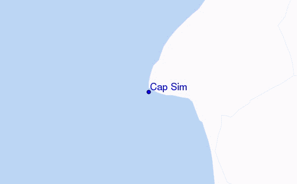 locatiekaart van Cap Sim
