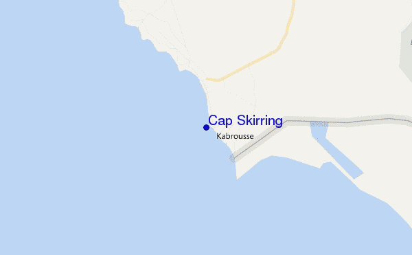 locatiekaart van Cap Skirring