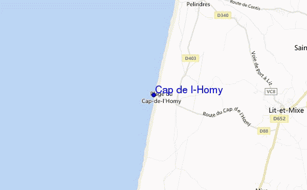 locatiekaart van Cap de l'Homy
