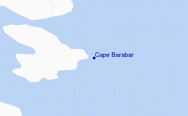 locatiekaart van Cape Barabar