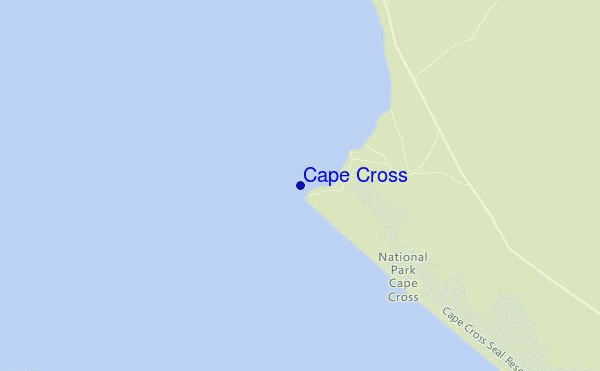 locatiekaart van Cape Cross