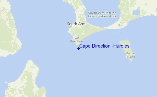 locatiekaart van Cape Direction (Hurdies)