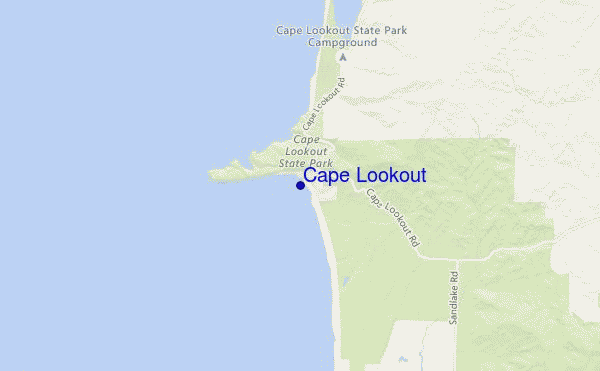 locatiekaart van Cape Lookout