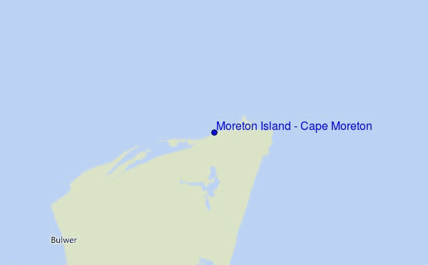 locatiekaart van Moreton Island - Cape Moreton