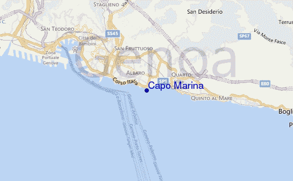 locatiekaart van Capo Marina
