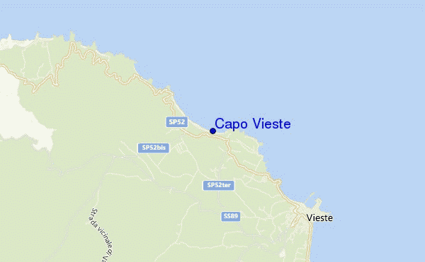 locatiekaart van Capo Vieste