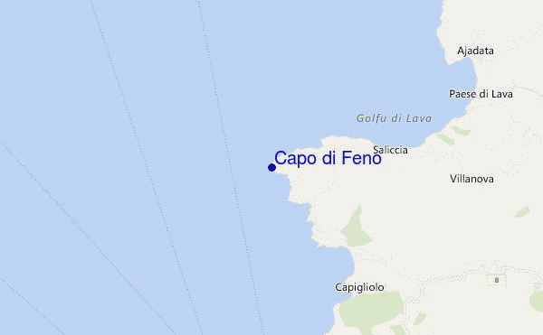 locatiekaart van Capo di Feno