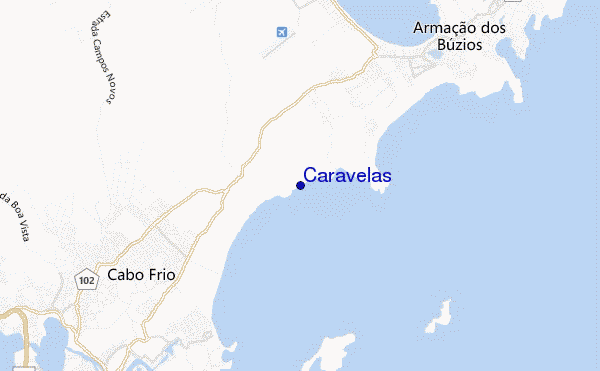 locatiekaart van Caravelas