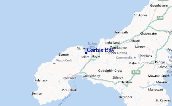 Carbis Bay Location Map