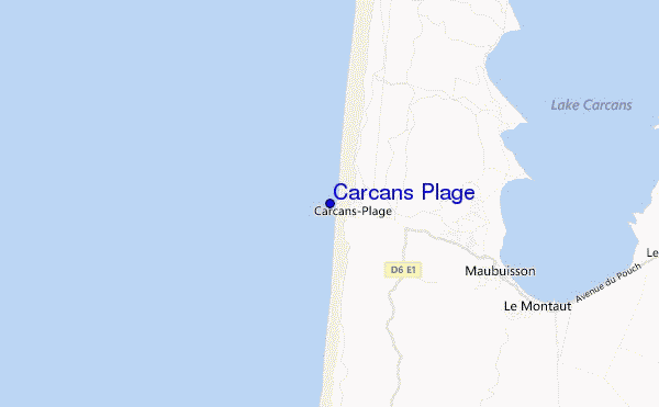 locatiekaart van Carcans Plage